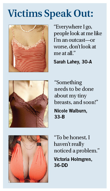 Illustration for article titled Plastic Surgeon General Warns Of Small Breasts Epidemic